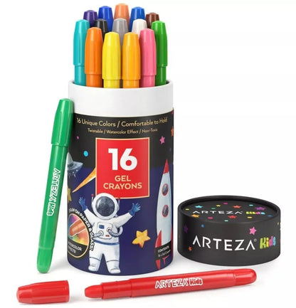 Set 16 Crayones Gel Twistables Niños Dibujo Colores Arteza - Arteza - empaque