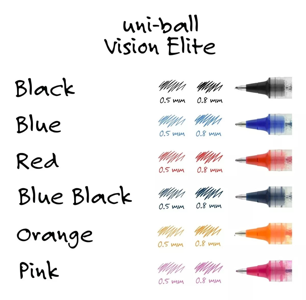 Bolígrafo Roller Vision Elite Fino Ub-200 Negro Tj/1