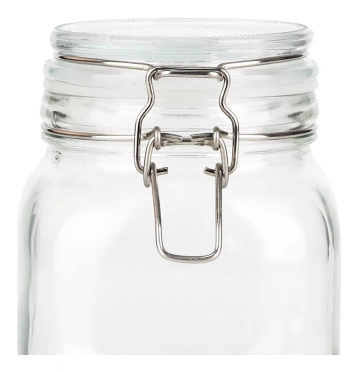 Contenedor Vidrio Hermético Tapa Clip 750 Ml Frasco Brocal