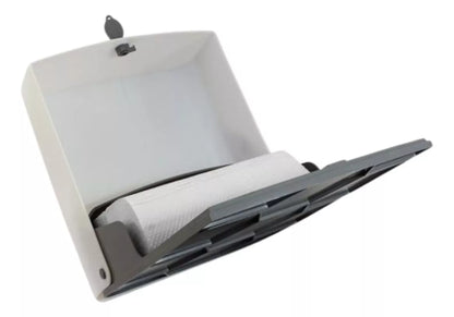 Dispensador Toalla Interdoblada Oval Blanco Largo