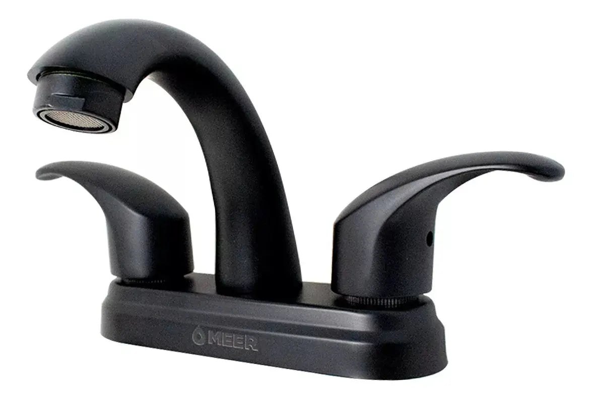 Mezcladora Lavabo Meer Baño Negro Mate Acero Inox 1/4 Vuelta - CNX - detalle