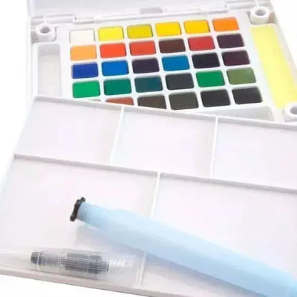Acuarelas Sakura Koi 30 Tabletas Pastel + Pincel De Regalo - Sakura