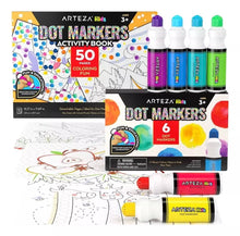 Marcadores Puntos Niños 75 Ml + Libro Actividades Arteza