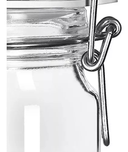 Juego 6 Frascos Hermeticos Contenedores Tapa Clip 500 Ml