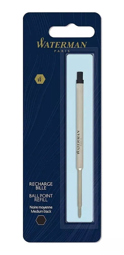 Repuesto Pluma Punto Medio Ballpoint Tinta Negra Waterman - Waterman