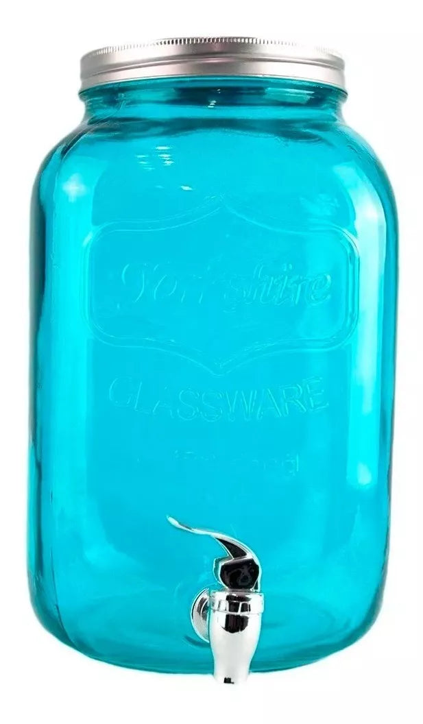 Vitrolero Dispensador Bebidas 8 L Mason Jar Vintage Colores