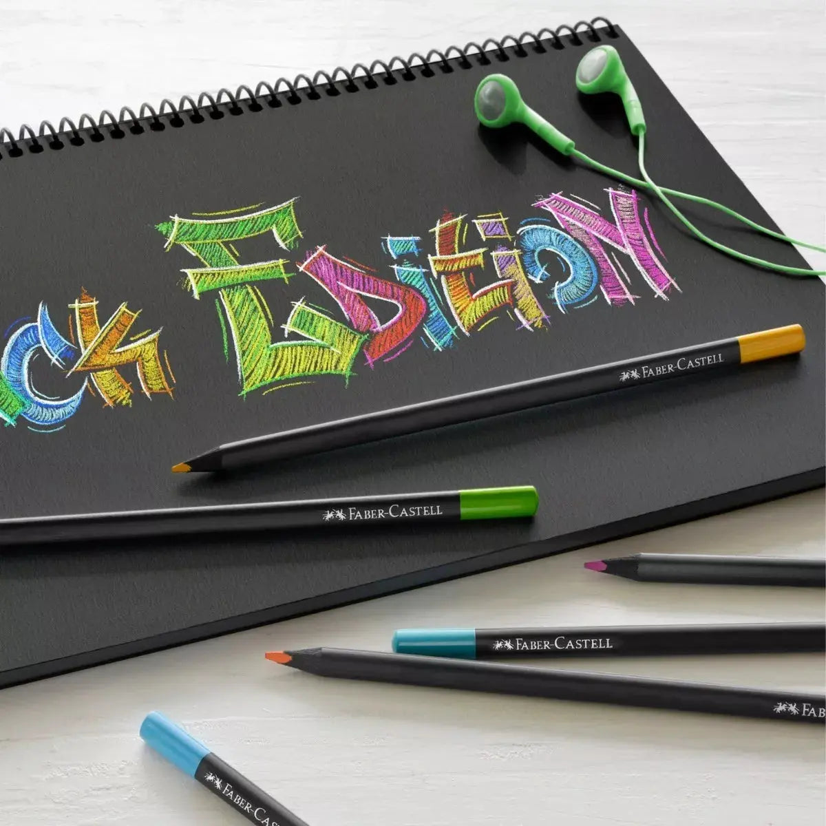 Lápices de Colores Faber Castell Super Soft Black Edition 50 Pz - Faber Castell - vista trasera