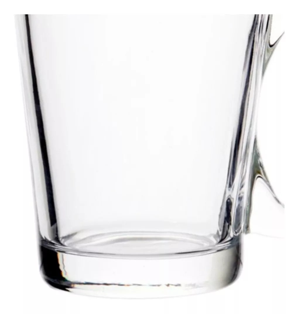 Set 6 Tazas Café Té Conica Lisa Vidrio Mayoreo 240ml - Marchante MX