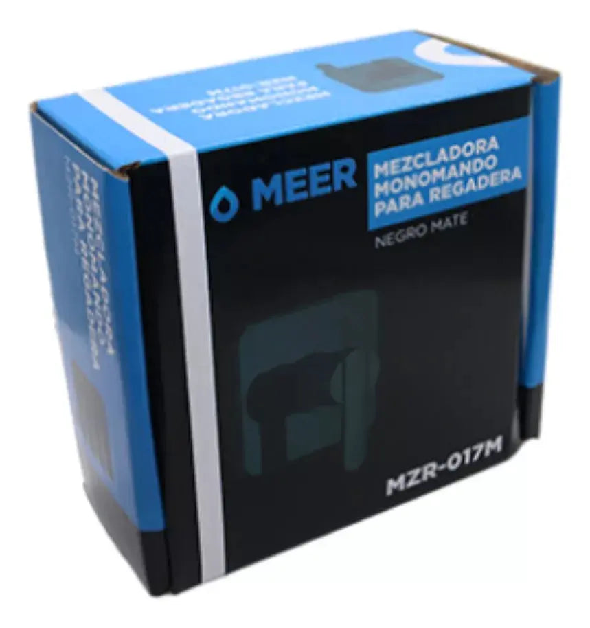 Mezcladora Monomando Cuadrado Meer Regadera Negro Mate - CNX