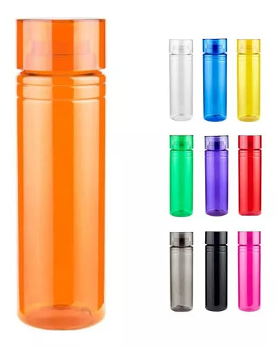 25 Cilindros Plástico Agua 850ml Colores Anfora Botella Agua - MarchanteMX