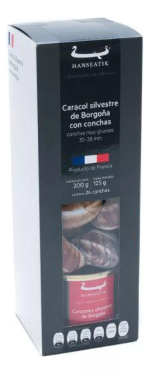 Escargots Caracol 2 Docenas Hanseatik Muy Grueso Concha 200g