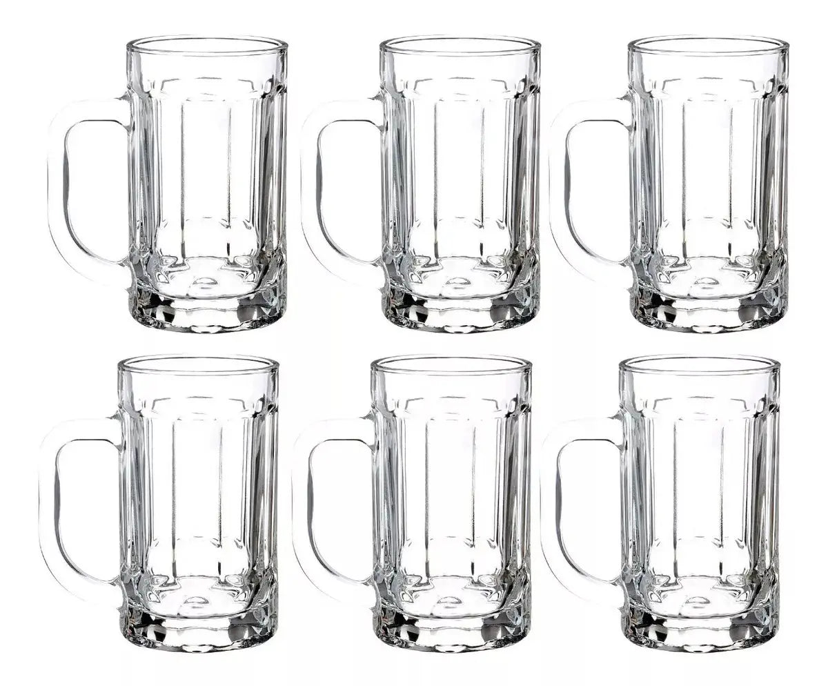 6pz Tarro Cervecero Líneas 400ml Cerveza Micheladas Vaso - Vittori - empaque