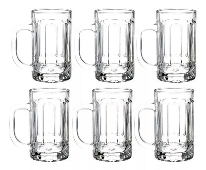 6pz Tarro Cervecero Líneas 400ml Cerveza Micheladas Vaso - Vittori - empaque