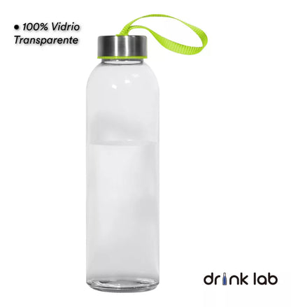 Botella Vidrio Funda Neopreno Agua Sport 600 Ml Resistente