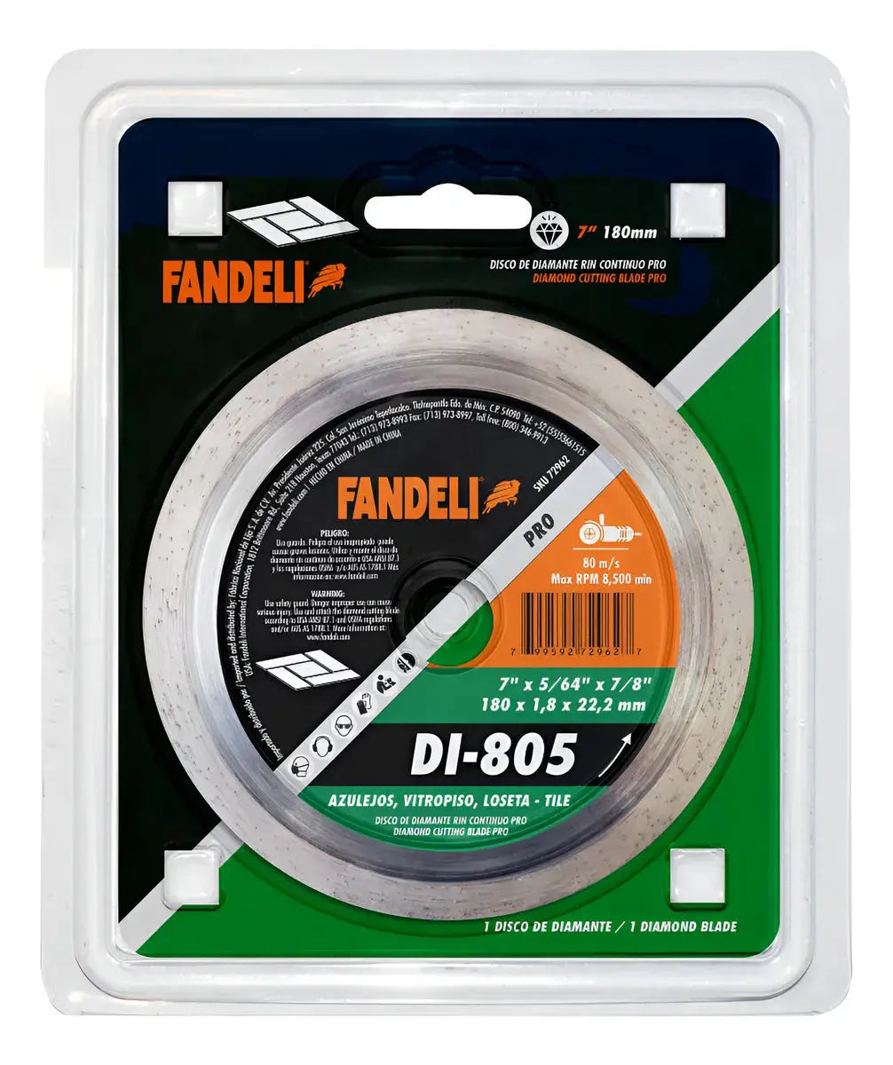 Fandeli Disco DIAMANTE Rin Continuo PRO 7" pulgadas - Marchante MX