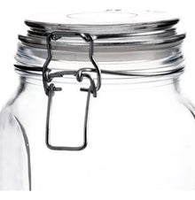 Frasco Hermetico Vidrio Contenedor Con Tapa Clip Brocal 2 Lt