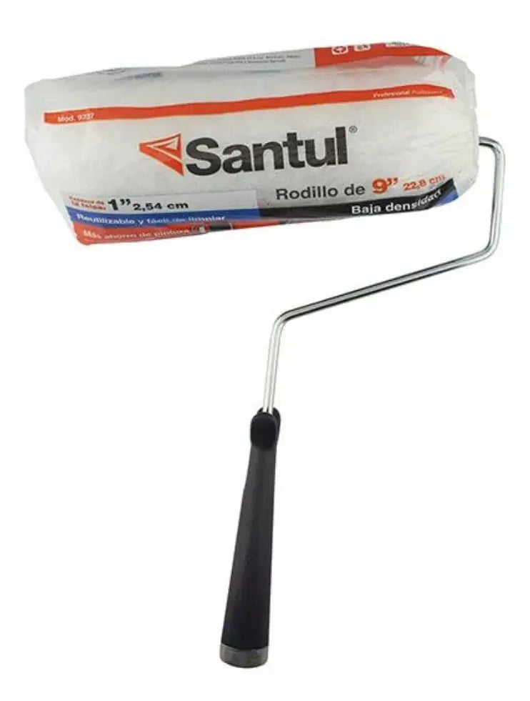 SANTUL, Rodillos de 9", Ideal Para Todo Tipo de Pinturas, Acabado Uniforme, Felpa Suave, Modelo 9237 - Santul - vista lateral