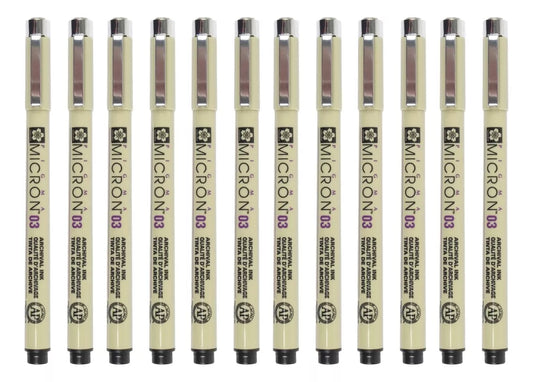 Estilógrafos Pigma Micrón Sakura Tamaños Y Colores Caja 12 P