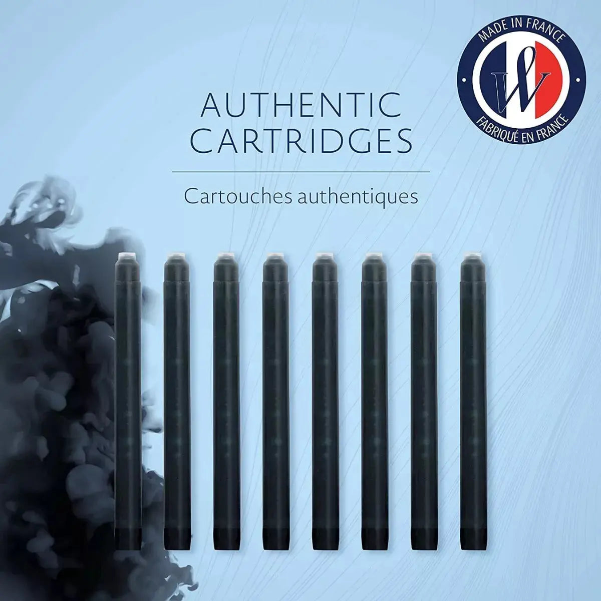 8 Cartuchos Repuesto Tinta Pluma Estilografica Waterman Azul Serenidad - Waterman