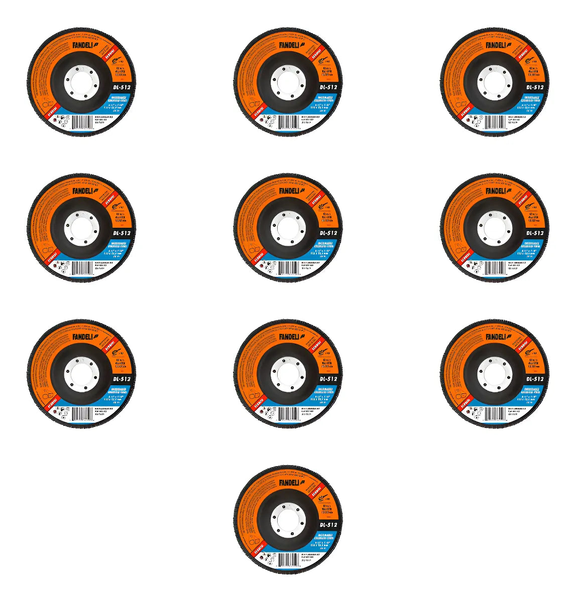 10 piezas Disco Laminado Fandeli Z-80 INOX ECO 4½"
