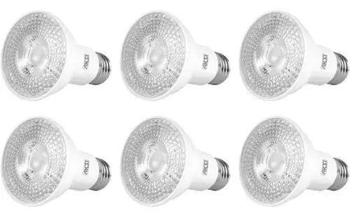 6 Pzs Foco Led Par 20 6w Aksi Luz Blanca 6500k Base E27 - Marchante MX