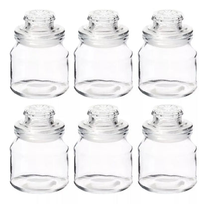 6 Pack Brocalito Vidrio 150ml Recuerdo Dulcero Bodas Bautizo - Vittori - vista lateral