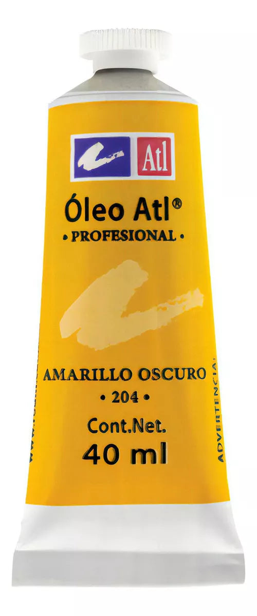 Oleo Atl T-14 Tubo De 40 Ml Color A Escoger Pintura Color 204 Amarillo Oscuro