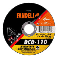 Disco de Corte Delgado Fandeli Multicolor PRO 4½" pulgadas