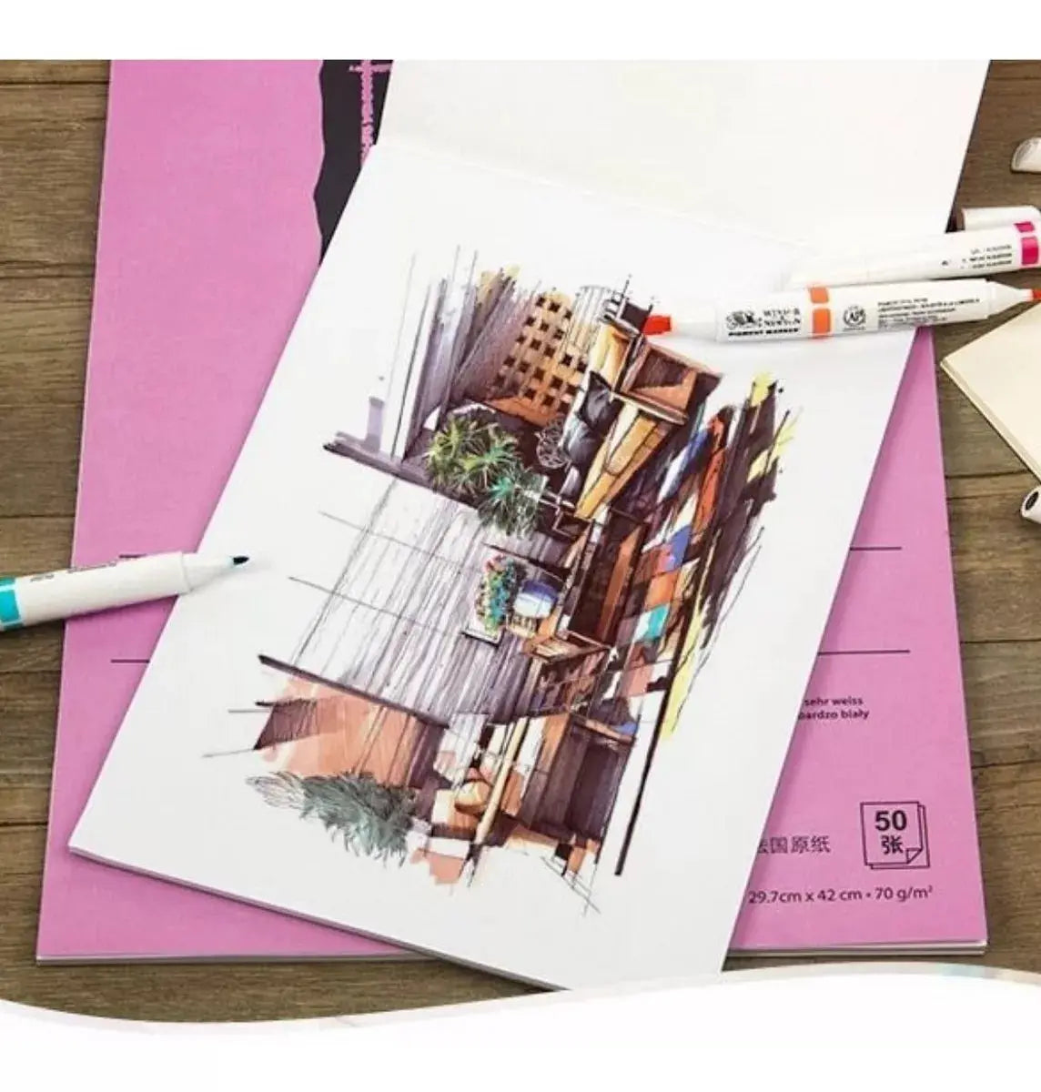 Block Canson Arte Xl Marker Especial Marcador 21x29.7 Cm 70g - Canson - vista trasera
