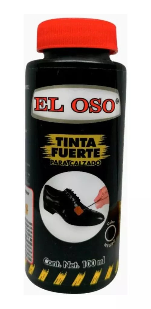 Tinta Fuerte Calzado El Oso Color Negro 100ml Restauración