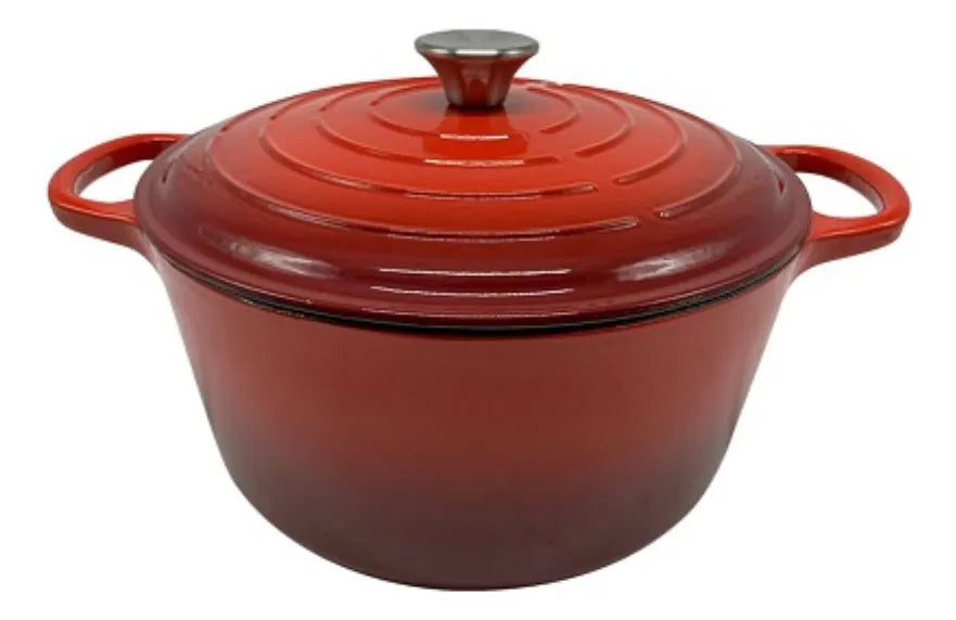 Cacerola Hierro Fundido Alpro Esmaltada Color Rojo 4 Litros