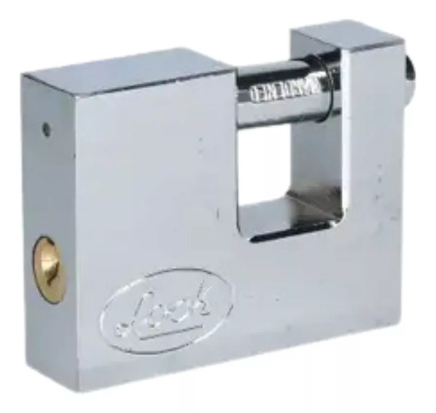 Candado Acero Cortina Lock 70mm Cromo Llave Estandar