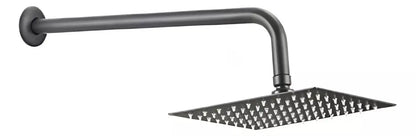 Regadera Cuadrada Tubo Meer Antisarro Negro Mate 8 Pul 15cm - CNX - vista trasera
