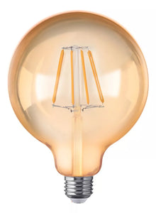 10 Focos Led Tipo Globo E27 4w Dimeable Aksi Color Luz Ámbar