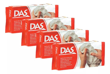 2 Kg Pasta Masa Das Blanca Modelar Cerámica Fría Sin Horno (4 Piezas de 500g)