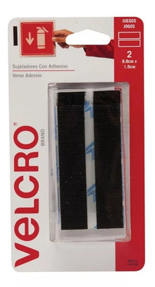 2 Cintas Organizadoras VELCRO® Tiras Adhesivas de Sujeción, Color Negro