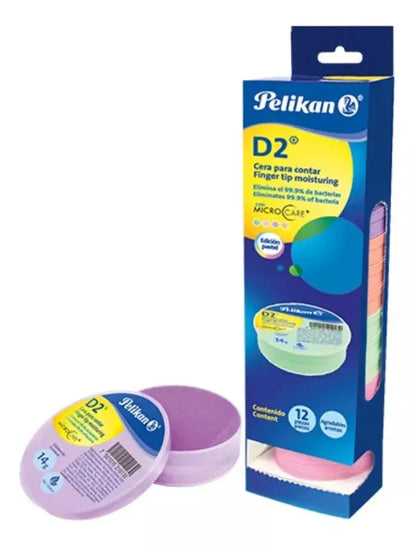 Cera Cuenta Facil Antibacterial Pelikan 12 Piezas - Pelikan - vista lateral