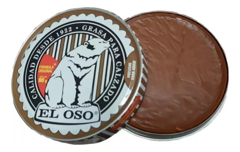 Grasa Calzado El Oso Color Café Claro 90 G Limpieza Zapatos