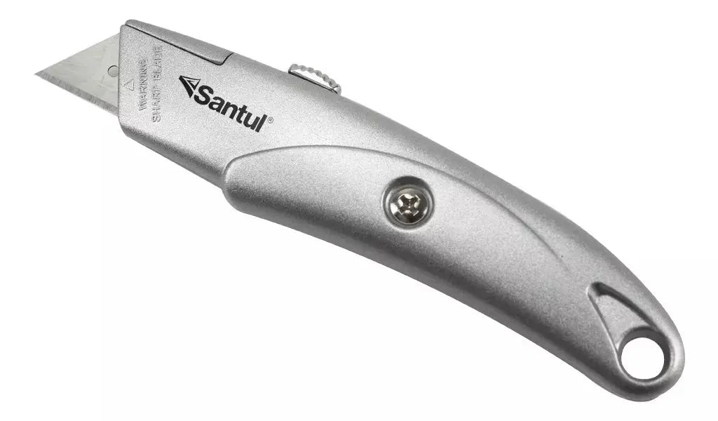 Navaja Retráctil 152mm Aluminio Santul Multiusos Ergonómico - Santul - vista trasera