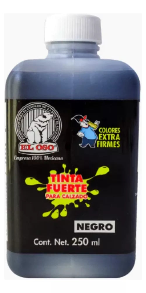 Tinta Negra El Oso Restauracion Brillo Calzado Bolear 250 Ml