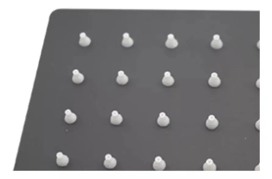 Regadera Cuadrada Tubo Meer Antisarro Negro Mate 8 Pul 15cm - CNX