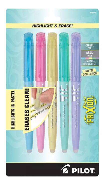 5 Marcador Borrable Pilot Frixion Light Pastel Punta Cincel