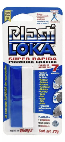 Plastiloka Azul Secado Rapido 20g Kola Loka Pastilina Epoxica - Marchante MX