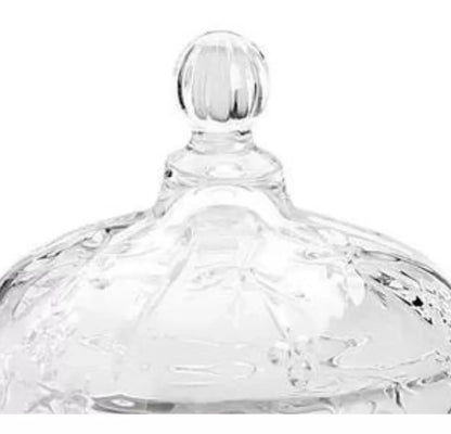 Bombonera Dulcero Vidrio Tapa Patas Vintage Regalo Cristal