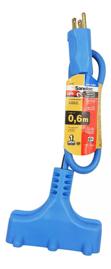 0.6m Extensión Eléctrica Azul Power Block Sanelec 3 Conducto