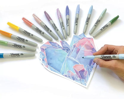 Marcadores Permanentes Sharpie Colores Misticos Punta Fina 24 Piezas