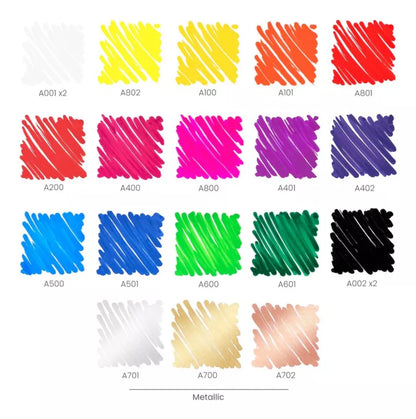 Set 20 Rotuladores Pintura Oleo Colores Metalicos Arteza