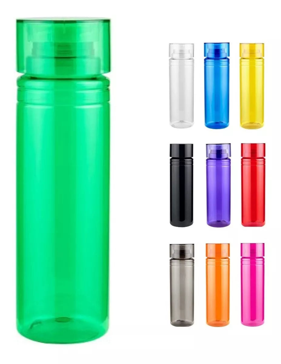 25 Cilindros Plástico Agua 850ml Colores Anfora Botella Agua - MarchanteMX