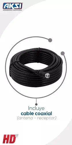 Antena Para Exteriores Aksi De 8 Elementos Hd Tv - AKSI - detalle