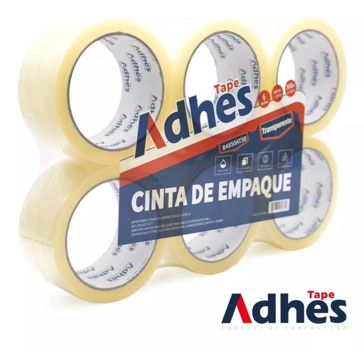 36pz Cinta Adhesiva Transparente Empaque Adhes 48mm X 50m